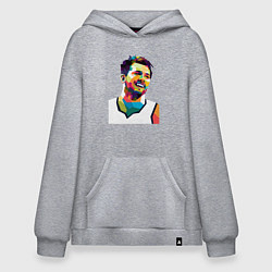 Толстовка-худи оверсайз Luka smile, цвет: меланж