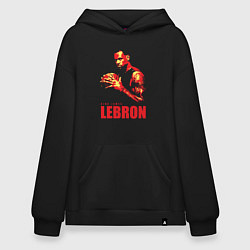 Толстовка-худи оверсайз King James Lebron, цвет: черный