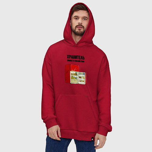 Худи оверсайз Хранитель зимнего спокойствия / Красный – фото 4
