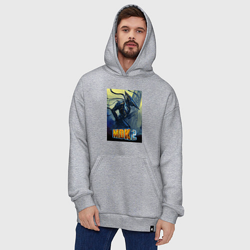 Худи оверсайз MDK - Kurt / Меланж – фото 4