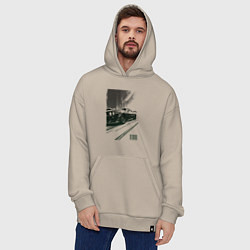 Толстовка-худи оверсайз Гоночный спорткар, цвет: миндальный — фото 2