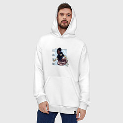 Толстовка-худи оверсайз Магическая битва Тоджи, цвет: белый — фото 2