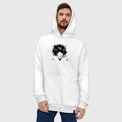 Толстовка-худи оверсайз Девочка весна, цвет: белый — фото 2