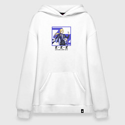 Толстовка-худи оверсайз Хьюго Влад - Zenless Zone Zero, цвет: белый