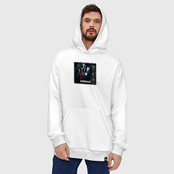 Толстовка-худи оверсайз Крик с телефоном, цвет: белый — фото 2