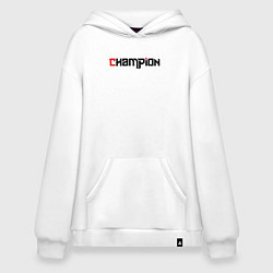 Толстовка-худи оверсайз Champion, цвет: белый
