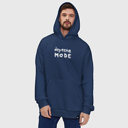 Толстовка-худи оверсайз Depeche Mode - sofad logo, цвет: тёмно-синий — фото 2