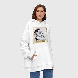 Толстовка-худи оверсайз Volfovich Art Black coin, цвет: белый — фото 2