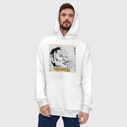 Толстовка-худи оверсайз Volfovich Art Black coin, цвет: белый — фото 2
