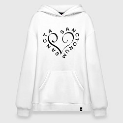 Толстовка-худи оверсайз Святая святых, цвет: белый