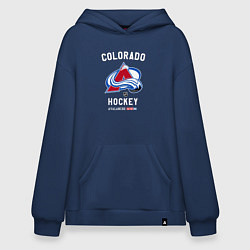 Толстовка-худи оверсайз Colorado Avalanche team NHL, цвет: тёмно-синий