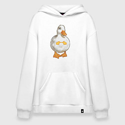 Худи оверсайз Милая смущенная уточка гусь мем