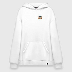 Толстовка-худи оверсайз ФК Урал - маленький логотип, цвет: белый