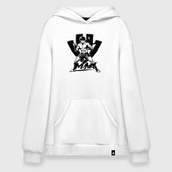 Толстовка-худи оверсайз ММА аниме, цвет: белый