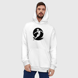 Толстовка-худи оверсайз Конькобежец аниме, цвет: белый — фото 2