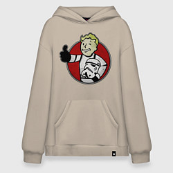 Толстовка-худи оверсайз Vault storm trooper, цвет: миндальный
