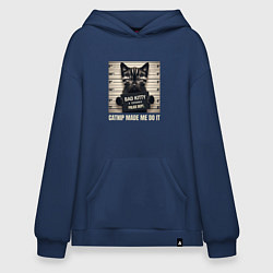 Толстовка-худи оверсайз Bad Kitty, цвет: тёмно-синий