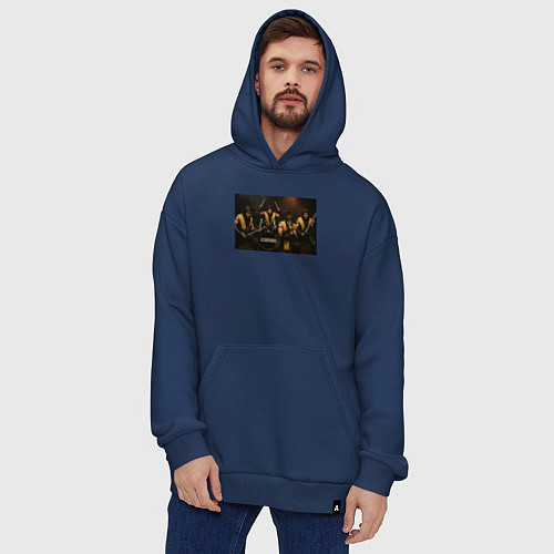 Худи оверсайз Sorpions Mortal Kombat / Тёмно-синий – фото 4