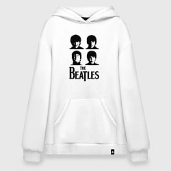 Толстовка-худи оверсайз Beatles исполнители, цвет: белый
