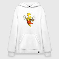 Толстовка-худи оверсайз Барт Симпсон амур, цвет: белый