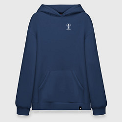 Худи оверсайз Спаси и сохрани белый арт