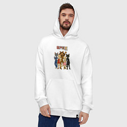 Толстовка-худи оверсайз Spice girls кошки, цвет: белый — фото 2