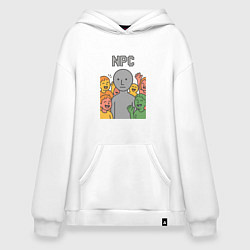 Толстовка-худи оверсайз NPC, цвет: белый