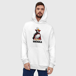 Толстовка-худи оверсайз Граф Дакула, цвет: белый — фото 2