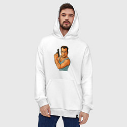 Толстовка-худи оверсайз Брюс Уиллис, цвет: белый — фото 2