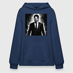 Толстовка-худи оверсайз Киану, цвет: тёмно-синий