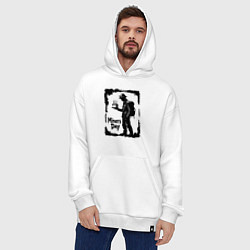 Толстовка-худи оверсайз Шахтерский праздник, цвет: белый — фото 2