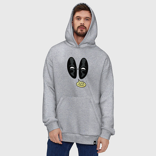 Худи оверсайз Взгляд Дэдпула / Меланж – фото 4
