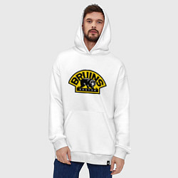 Толстовка-худи оверсайз HC Boston Bruins Label, цвет: белый — фото 2