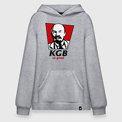 Толстовка-худи оверсайз KGB: So Good, цвет: меланж