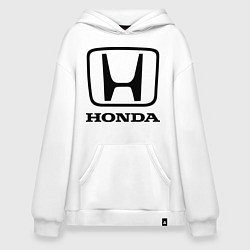 Толстовка-худи оверсайз Honda logo, цвет: белый