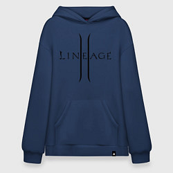 Толстовка-худи оверсайз Lineage logo, цвет: тёмно-синий