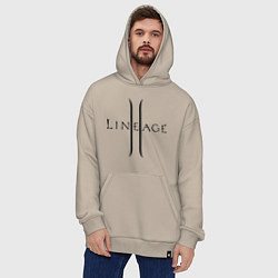 Толстовка-худи оверсайз Lineage logo, цвет: миндальный — фото 2