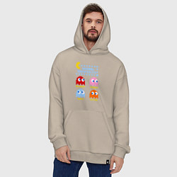 Толстовка-худи оверсайз Pac-Man: Usual Suspects, цвет: миндальный — фото 2