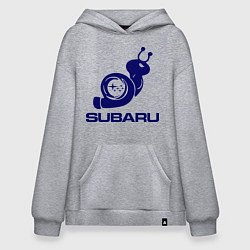 Толстовка-худи оверсайз Subaru, цвет: меланж