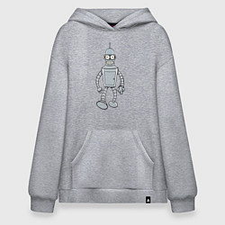 Толстовка-худи оверсайз Iron Bender, цвет: меланж