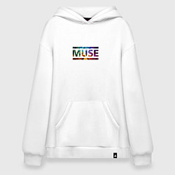 Толстовка-худи оверсайз Muse Colour, цвет: белый
