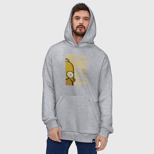 Худи оверсайз Homer Doh! / Меланж – фото 4