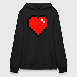 Толстовка-худи оверсайз Minecraft Lover, цвет: черный