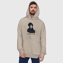 Толстовка-худи оверсайз Sherlock Art, цвет: миндальный — фото 2