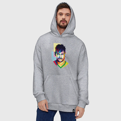 Худи оверсайз Neymar: fun-art / Меланж – фото 4