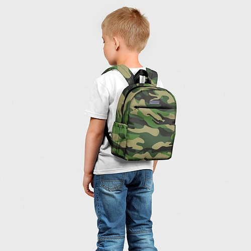 Детский рюкзак Камуфляж: хаки/зеленый / 3D-принт – фото 5