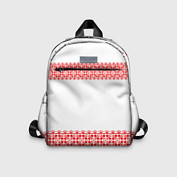 Детский рюкзак Славянский орнамент (на белом), цвет: 3D-принт