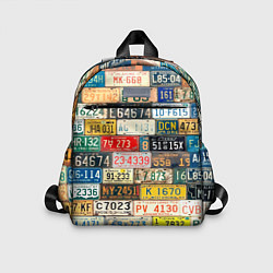 Детский рюкзак Автомобильные номера мира, цвет: 3D-принт