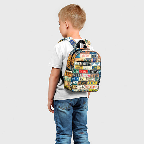 Детский рюкзак Автомобильные номера мира / 3D-принт – фото 5