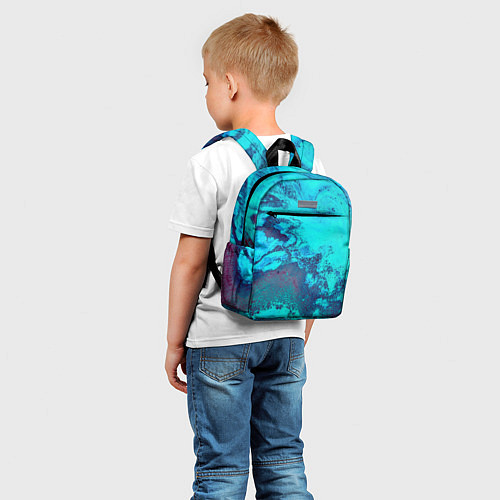 Детский рюкзак Лазурные текстуры / 3D-принт – фото 5